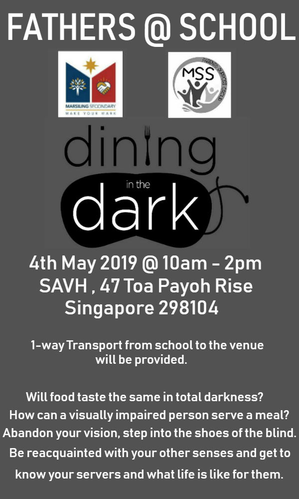 FATHERS@SCHOOL: DINING IN THE DARK